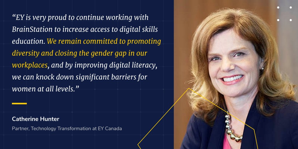 Quote from Catherine Hunter, Partner, Technology Transformation at EY Canada