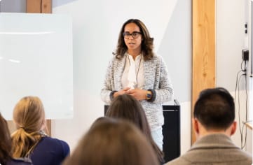 Instructor teaching a class